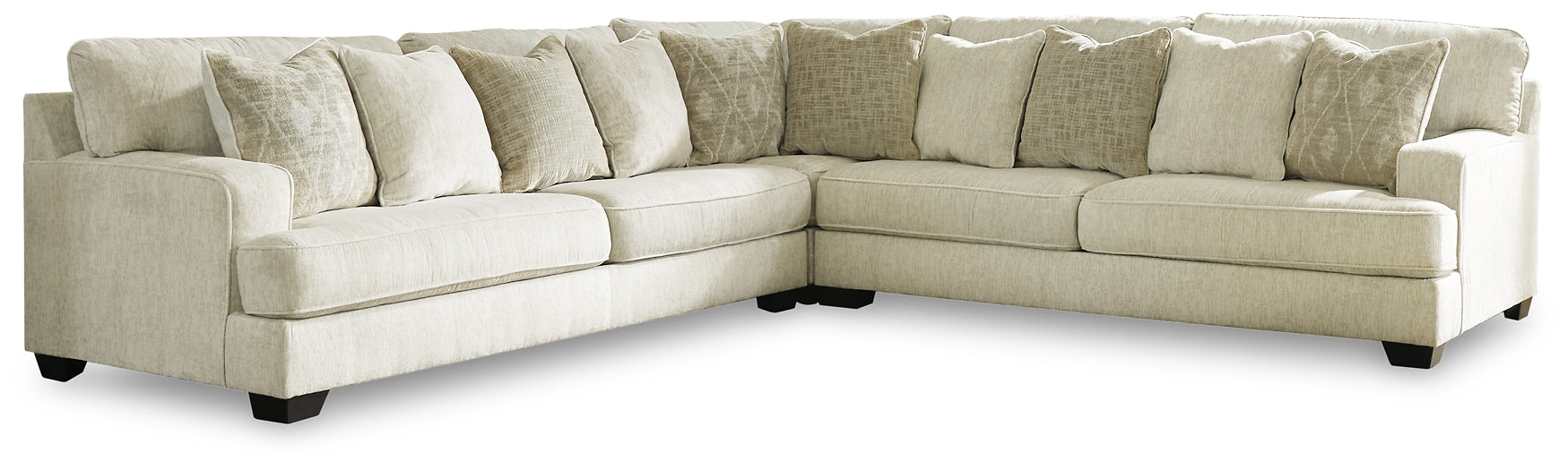 Rawcliffe 3-Piece Sectional with Ottoman at Walker Mattress and Furniture Locations in Cedar Park and Belton TX.