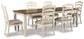 Realyn Dining Table and 6 Chairs at Walker Mattress and Furniture Locations in Cedar Park and Belton TX.