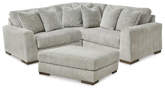 Regent Park 3-Piece Sectional with Ottoman at Walker Mattress and Furniture Locations in Cedar Park and Belton TX.