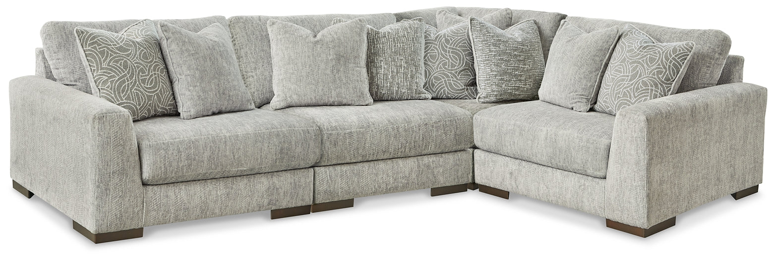 Regent Park 4-Piece Sectional with Ottoman at Walker Mattress and Furniture Locations in Cedar Park and Belton TX.