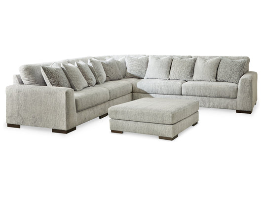 Regent Park 5-Piece Sectional with Ottoman at Walker Mattress and Furniture Locations in Cedar Park and Belton TX.