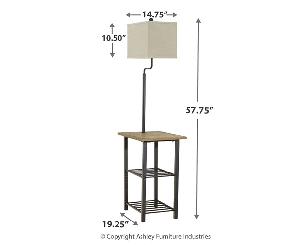 Shianne Metal Tray Lamp (1/CN) at Walker Mattress and Furniture Locations in Cedar Park and Belton TX.