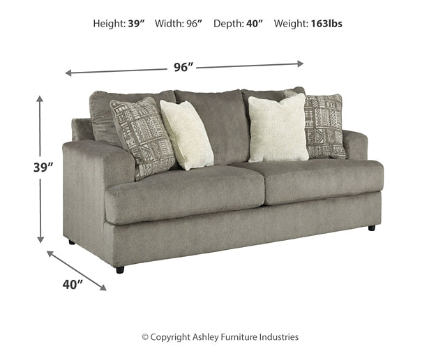 Soletren Sofa, Loveseat, Chair and Ottoman at Walker Mattress and Furniture Locations in Cedar Park and Belton TX.