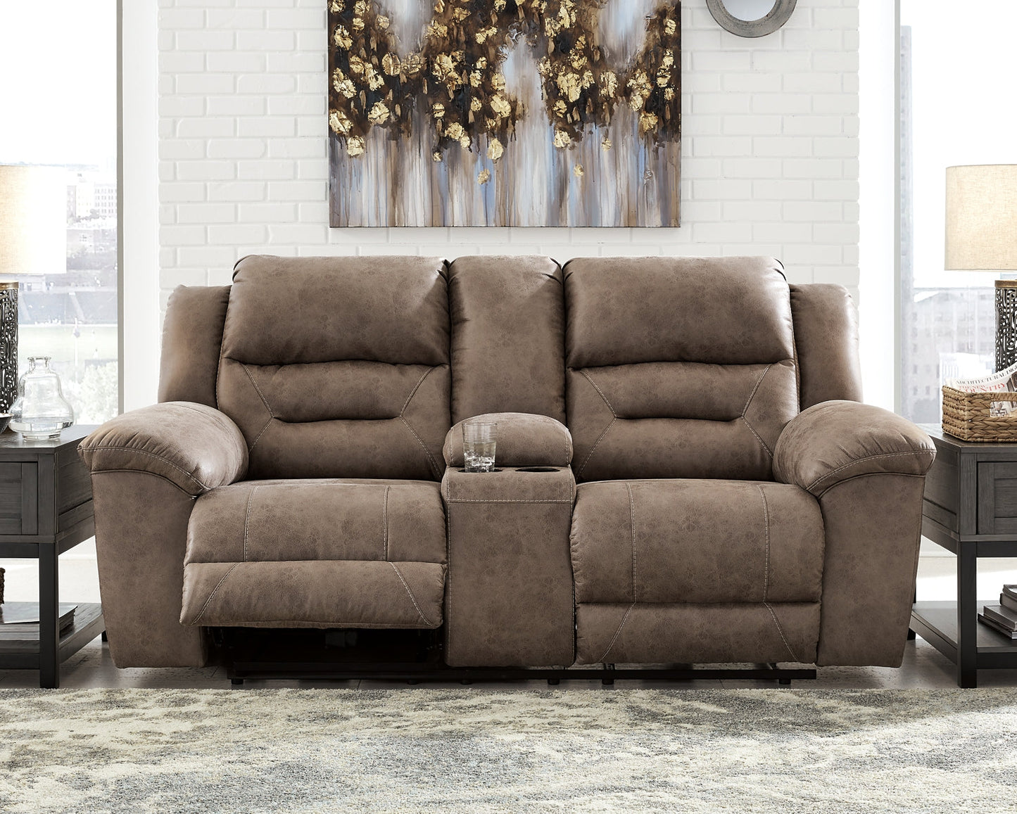 Stoneland Sofa, Loveseat and Recliner at Walker Mattress and Furniture Locations in Cedar Park and Belton TX.