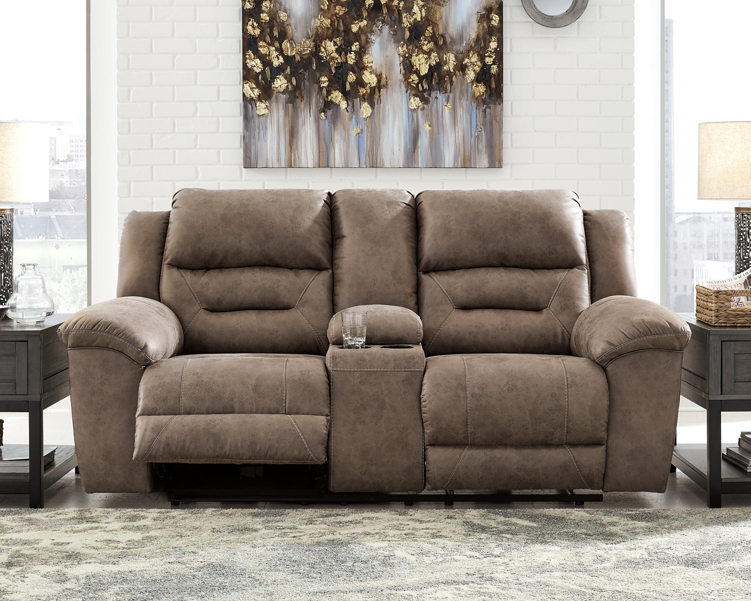 Stoneland Sofa, Loveseat and Recliner at Walker Mattress and Furniture Locations in Cedar Park and Belton TX.