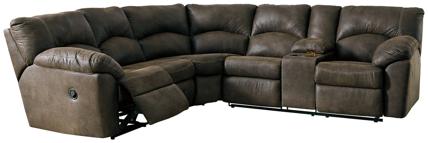 Tambo 2-Piece Sectional with Recliner at Walker Mattress and Furniture Locations in Cedar Park and Belton TX.