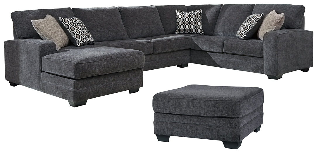 Tracling 3-Piece Sectional with Ottoman at Walker Mattress and Furniture Locations in Cedar Park and Belton TX.