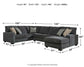 Tracling 3-Piece Sectional with Ottoman at Walker Mattress and Furniture Locations in Cedar Park and Belton TX.