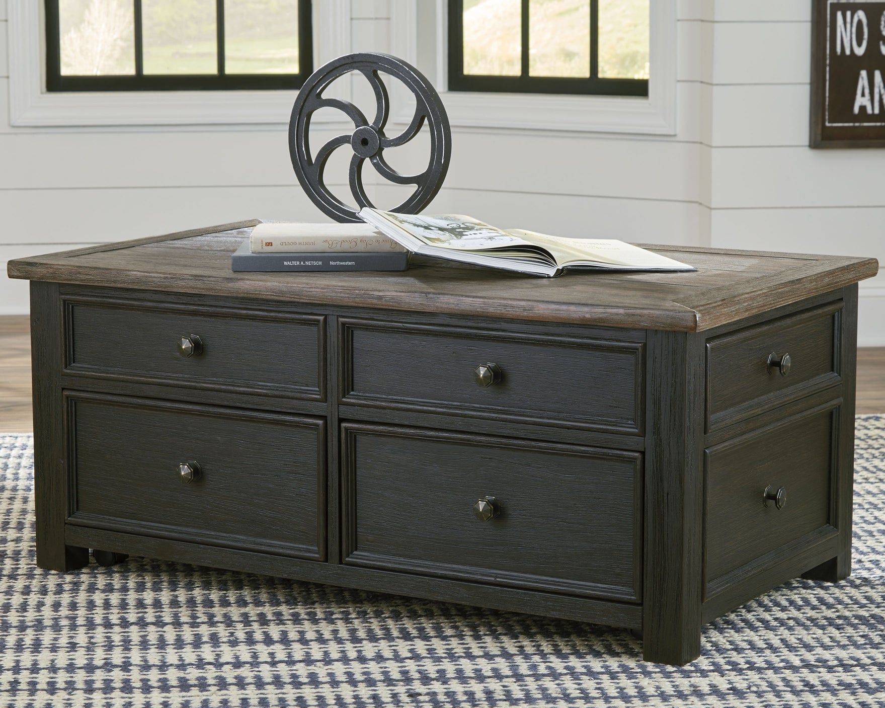 Tyler Creek Coffee Table with 1 End Table at Walker Mattress and Furniture Locations in Cedar Park and Belton TX.