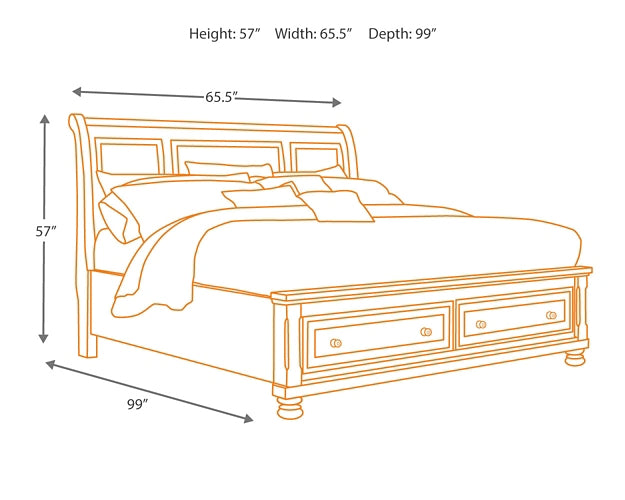 Robbinsdale  Sleigh Bed With Storage