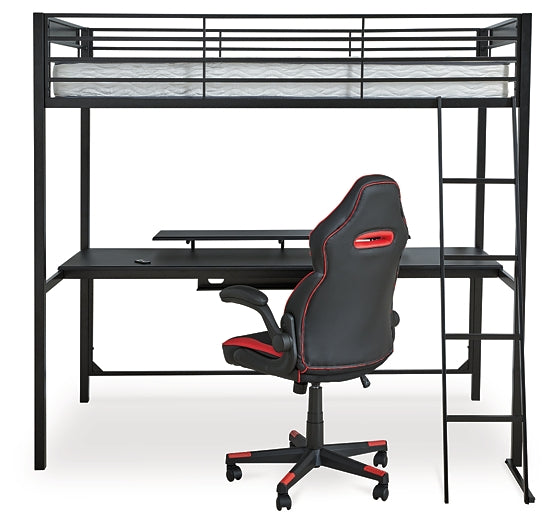 Broshard Twin Loft Bed with Desk