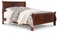 Alisdair California King Sleigh Bed with Mirrored Dresser and 2 Nightstands Walker Mattress and Furniture