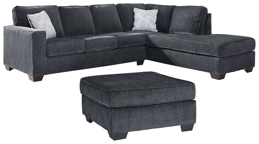 Altari 2-Piece Sleeper Sectional with Ottoman at Walker Mattress and Furniture