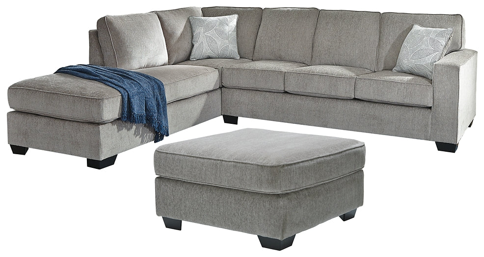 Altari 2-Piece Sleeper Sectional with Ottoman at Walker Mattress and Furniture