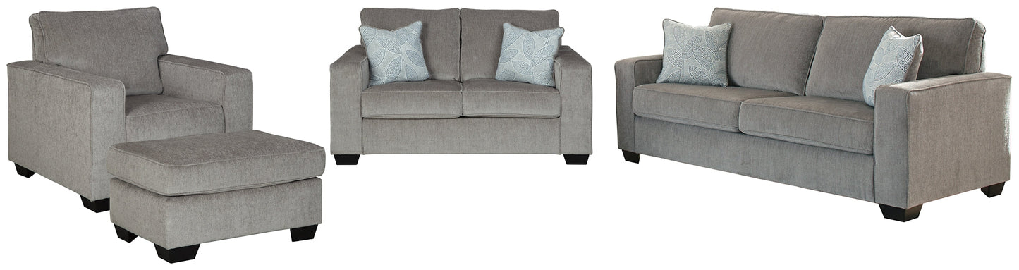 Altari Sofa, Loveseat, Chair and Ottoman at Walker Mattress and Furniture