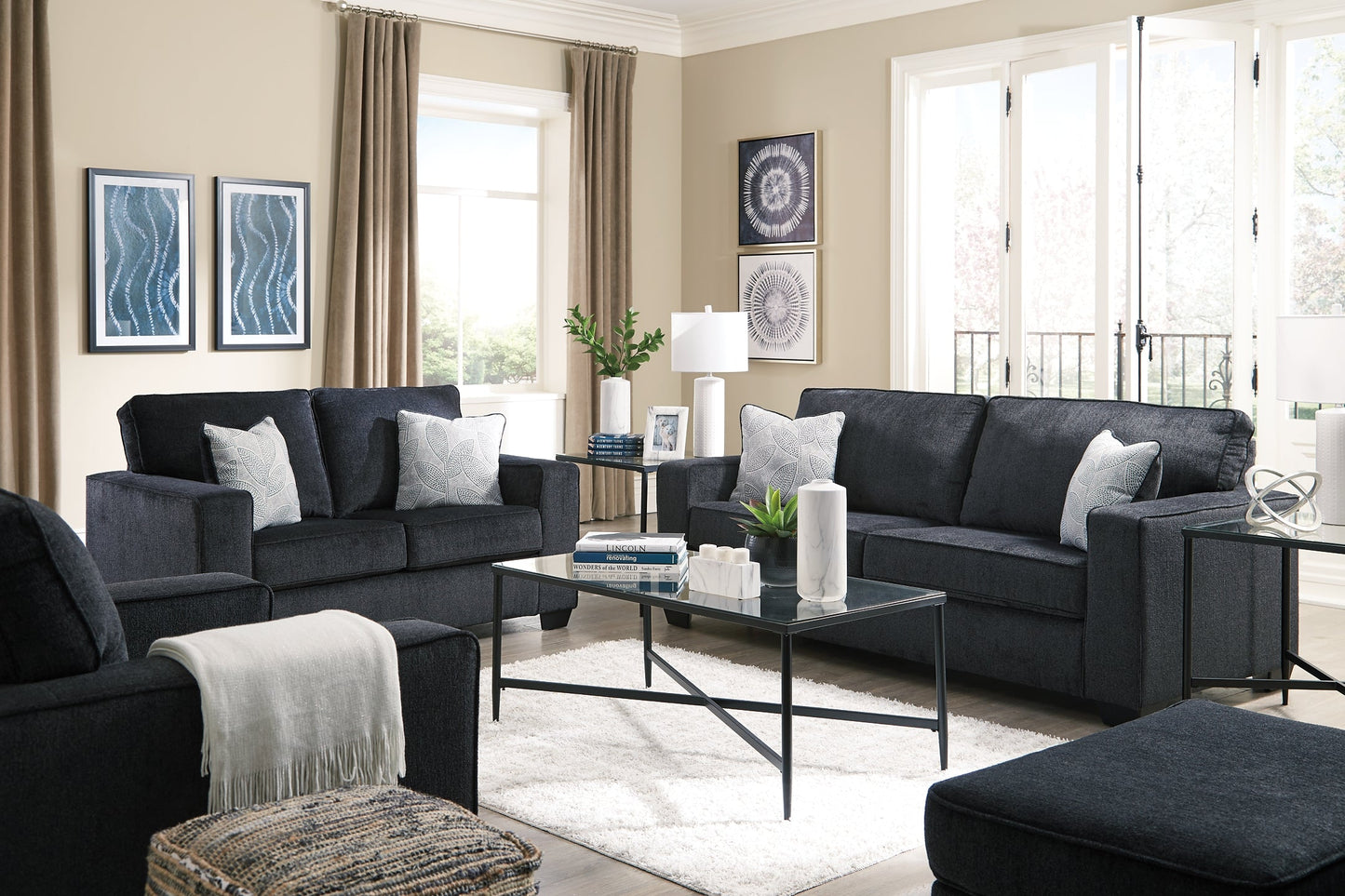 Altari Sofa, Loveseat, Chair and Ottoman at Walker Mattress and Furniture