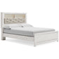 Altyra Queen Panel Bookcase Bed with Mirrored Dresser, Chest and 2 Nightstands at Walker Mattress and Furniture