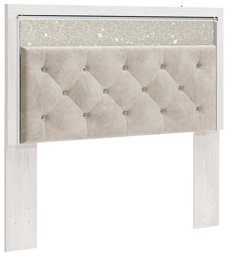 Altyra Queen Panel Headboard with Mirrored Dresser and 2 Nightstands at Walker Mattress and Furniture