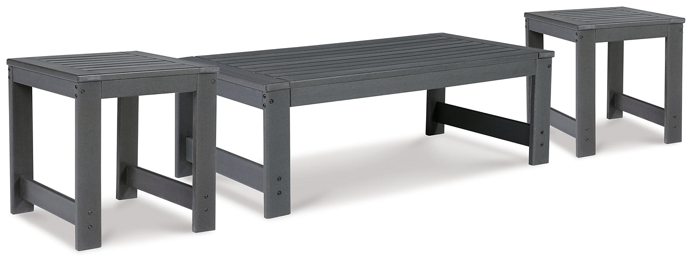 Amora Outdoor Coffee Table with 2 End Tables at Walker Mattress and Furniture