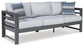 Amora Outdoor Sofa and Loveseat with Coffee Table and 2 End Tables at Walker Mattress and Furniture