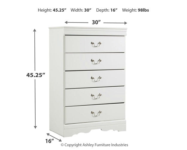 Anarasia Full Sleigh Headboard with Mirrored Dresser, Chest and Nightstand at Walker Mattress and Furniture