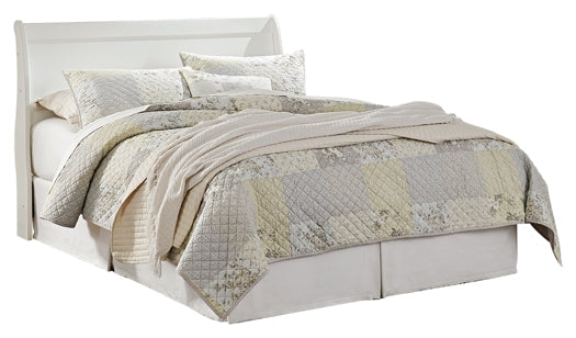 Anarasia Queen Sleigh Headboard with Mirrored Dresser, Chest and Nightstand at Walker Mattress and Furniture