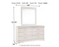 Anarasia Queen Sleigh Headboard with Mirrored Dresser at Walker Mattress and Furniture