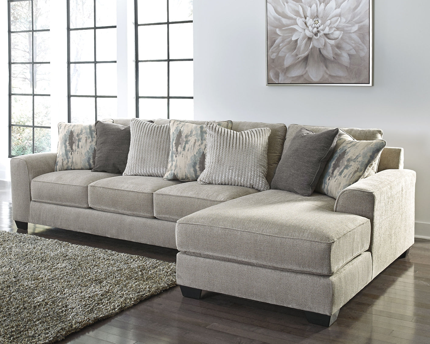 Ardsley 2-Piece Sectional with Ottoman at Walker Mattress and Furniture