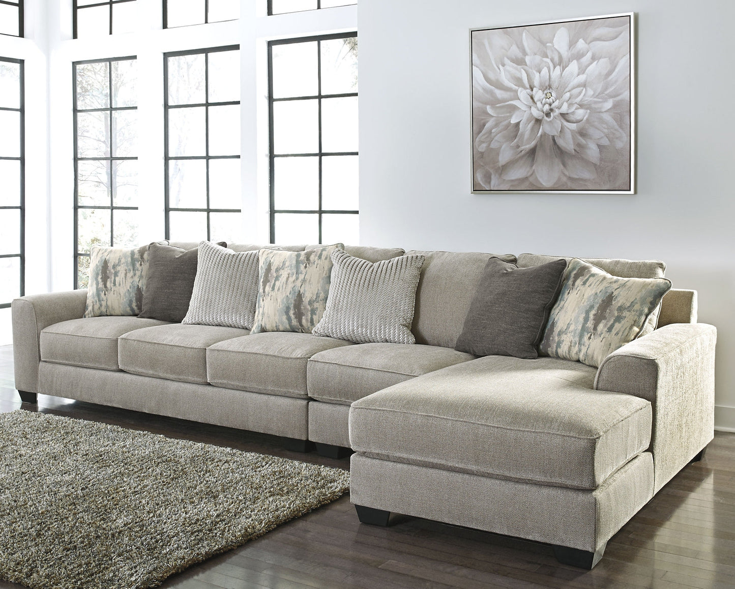 Ardsley 3-Piece Sectional with Ottoman at Walker Mattress and Furniture