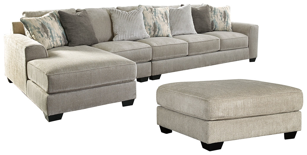 Ardsley 3-Piece Sectional with Ottoman at Walker Mattress and Furniture