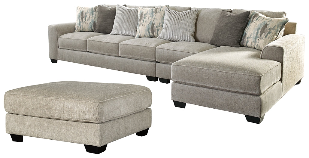 Ardsley 3-Piece Sectional with Ottoman at Walker Mattress and Furniture