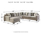 Ardsley 4-Piece Sectional with Chaise at Walker Mattress and Furniture