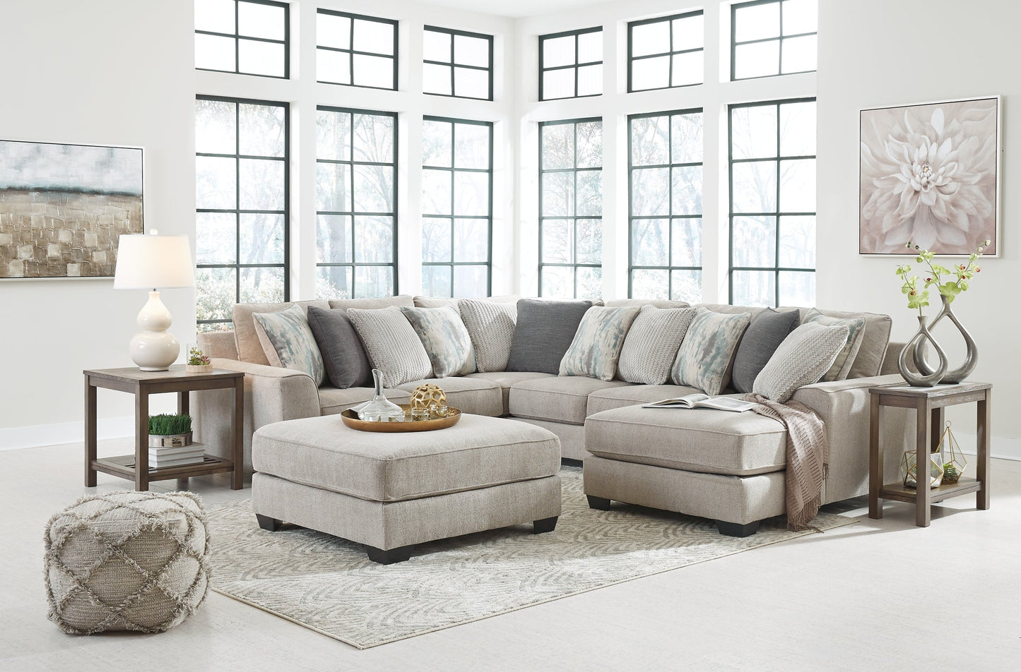 Ardsley 4-Piece Sectional with Ottoman at Walker Mattress and Furniture