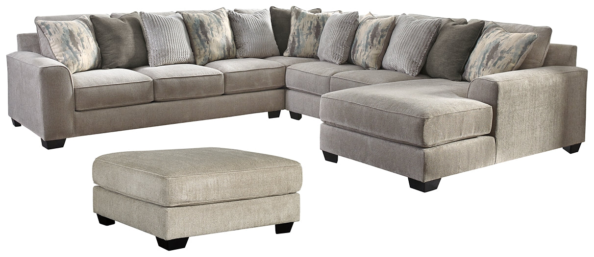 Ardsley 4-Piece Sectional with Ottoman at Walker Mattress and Furniture