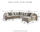 Ardsley 4-Piece Sectional with Ottoman at Walker Mattress and Furniture