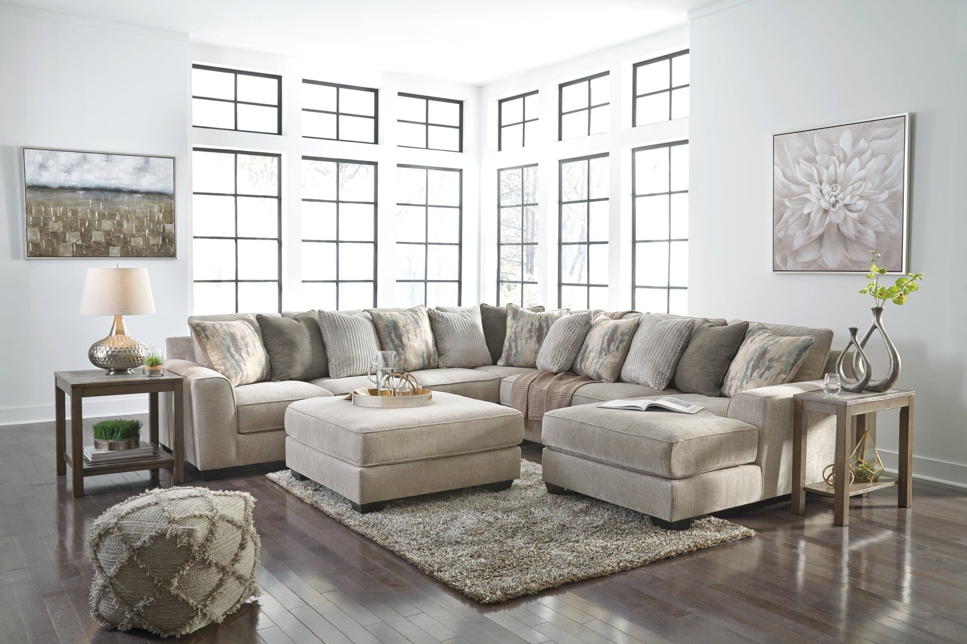 Ardsley 4-Piece Sectional with Ottoman at Walker Mattress and Furniture