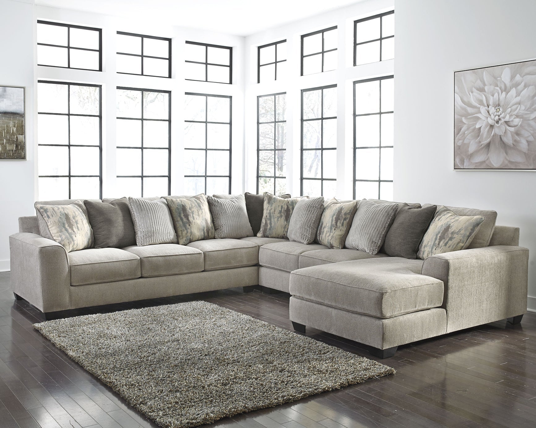 Ardsley 4-Piece Sectional with Ottoman at Walker Mattress and Furniture