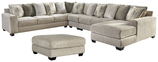 Ardsley 5-Piece Sectional with Ottoman at Walker Mattress and Furniture