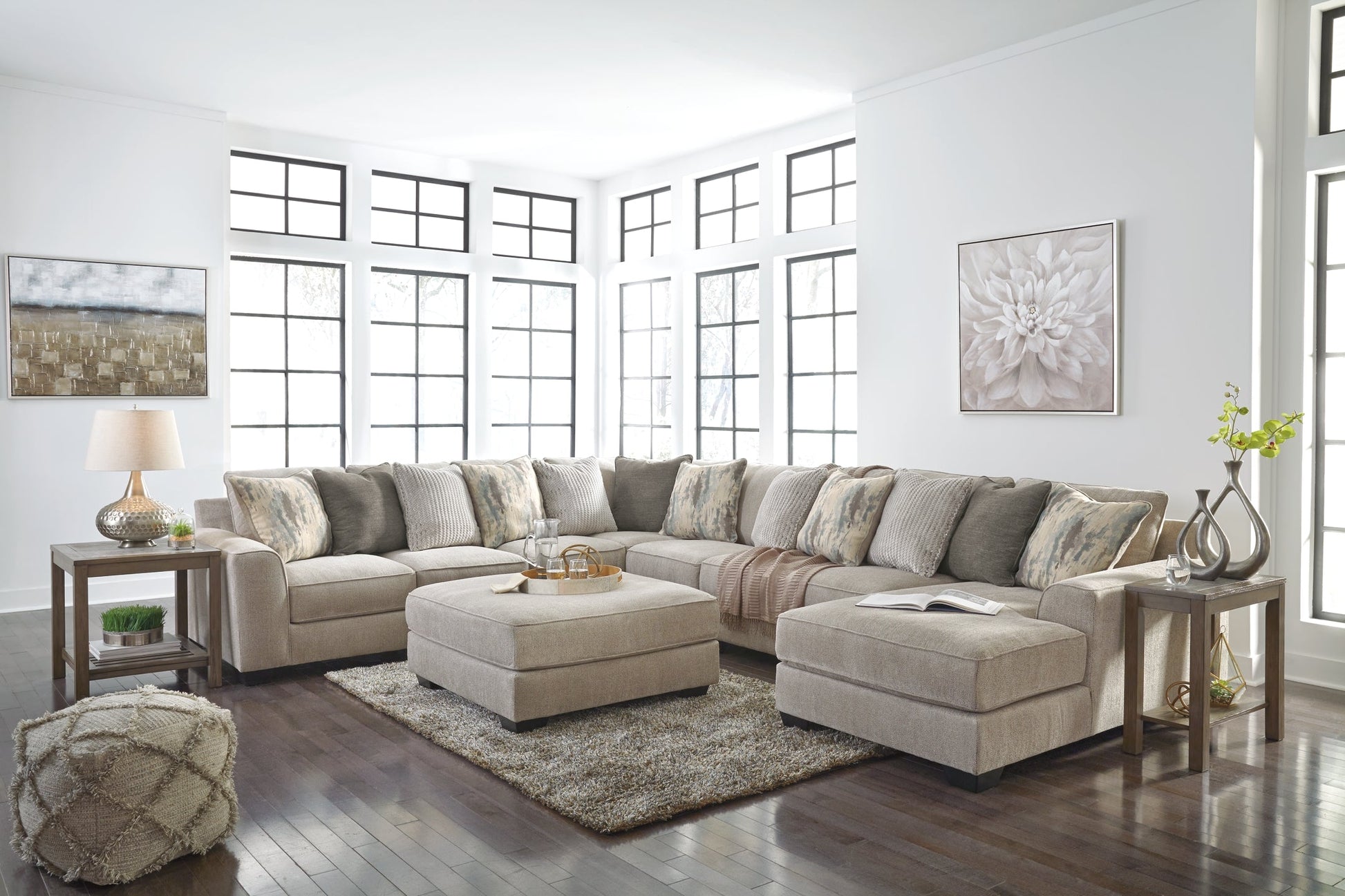 Ardsley 5-Piece Sectional with Ottoman at Walker Mattress and Furniture