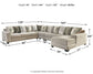 Ardsley 5-Piece Sectional with Ottoman at Walker Mattress and Furniture