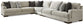 Artsie 4-Piece Sectional with Ottoman at Walker Mattress and Furniture