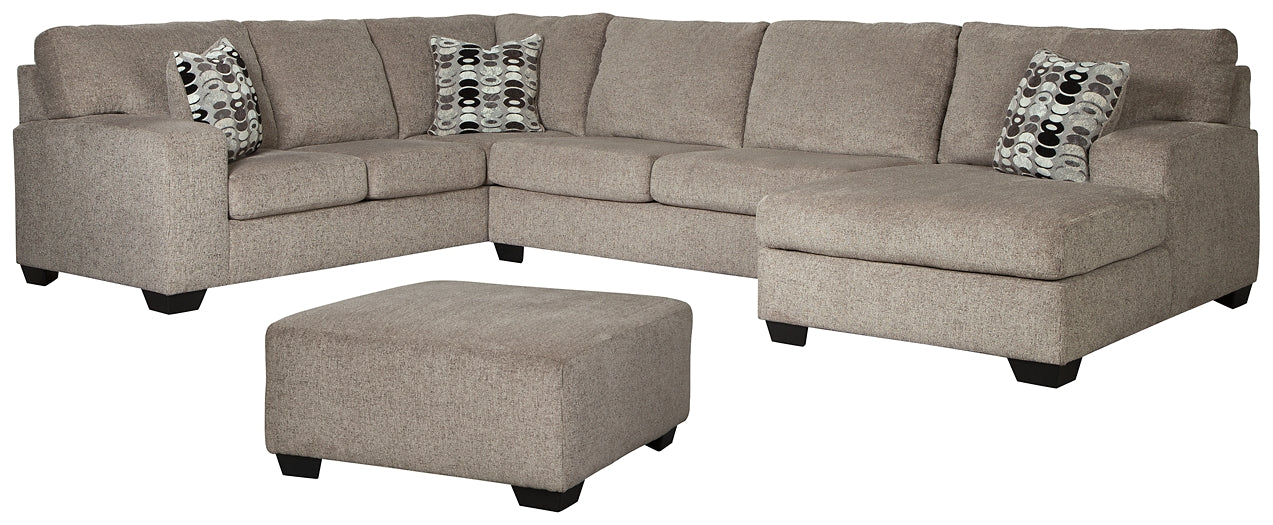 Ballinasloe 3-Piece Sectional with Ottoman at Walker Mattress and Furniture