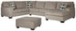 Ballinasloe 3-Piece Sectional with Ottoman at Walker Mattress and Furniture