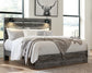 Baystorm King Panel Bed with Mirrored Dresser at Walker Mattress and Furniture