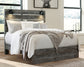 Baystorm Queen Panel Bed with Mirrored Dresser and 2 Nightstands at Walker Mattress and Furniture