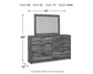 Baystorm Queen Panel Headboard with Mirrored Dresser at Walker Mattress and Furniture