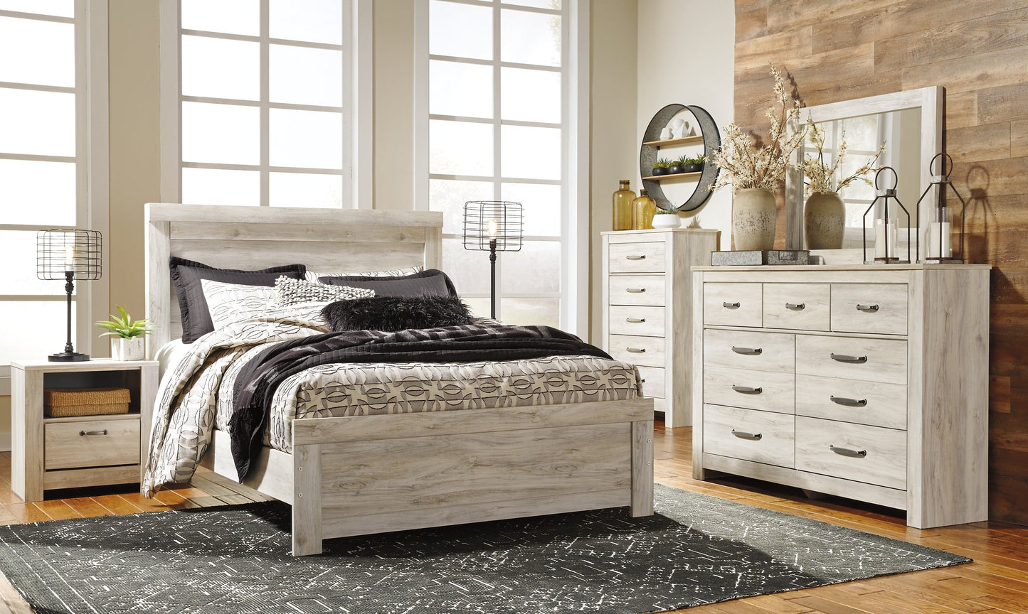 Bellaby Queen Panel Bed with 2 Nightstands at Walker Mattress and Furniture Locations in Cedar Park and Belton TX.