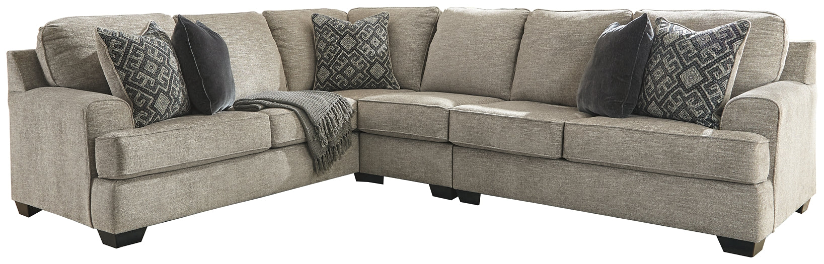 Bovarian 3-Piece Sectional with Ottoman at Walker Mattress and Furniture Locations in Cedar Park and Belton TX.