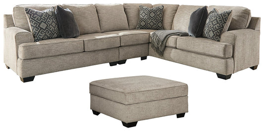 Bovarian 3-Piece Sectional with Ottoman at Walker Mattress and Furniture Locations in Cedar Park and Belton TX.