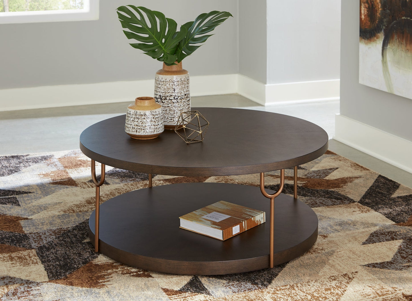 Brazburn Coffee Table with 2 End Tables at Walker Mattress and Furniture Locations in Cedar Park and Belton TX.